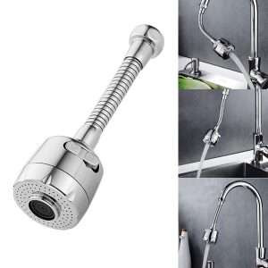 360° Rotatable Stainless Steel Faucet Sprayer Efficient Water Saving Tap Solution